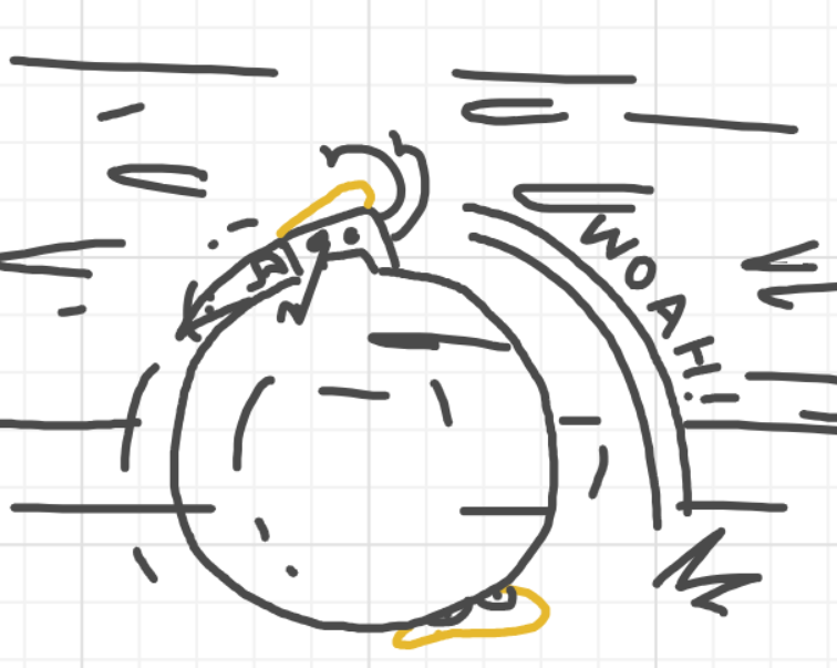 A panel from I've Been Everywhere, Man, episode nine of the Board Boards object show by Furretwalk/WalkingFurret.